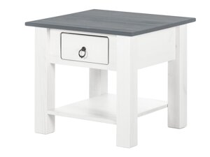 Pomoćni stol Denton 121 (Bijela + Sivi hrast)