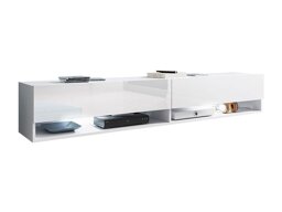 Tv table Sarasota 119 (Blanc + Blanc brillant)