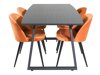 Маса и столове за трапезария Dallas 1609 (Оранжев + Черен)