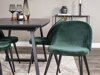 Маса и столове за трапезария Dallas 1609 (Зелен + Черен)