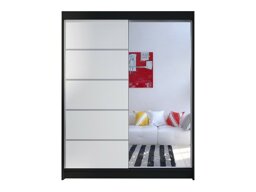 Armoire Atlanta 143 (Noir + Blanc)