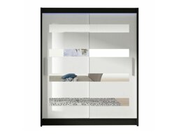 Armoire Atlanta 136 (Noir + Blanc)