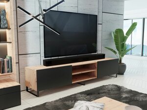 Tv-omarica Stanton 144 (Artisan hrast + Črna)