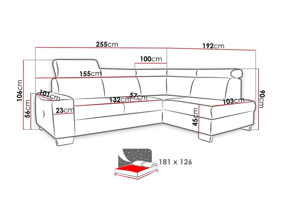Canapé d'angle Lincoln 139