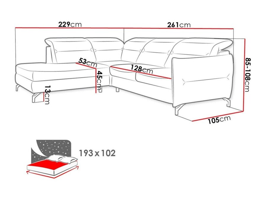 Canapé d'angle Lincoln 150