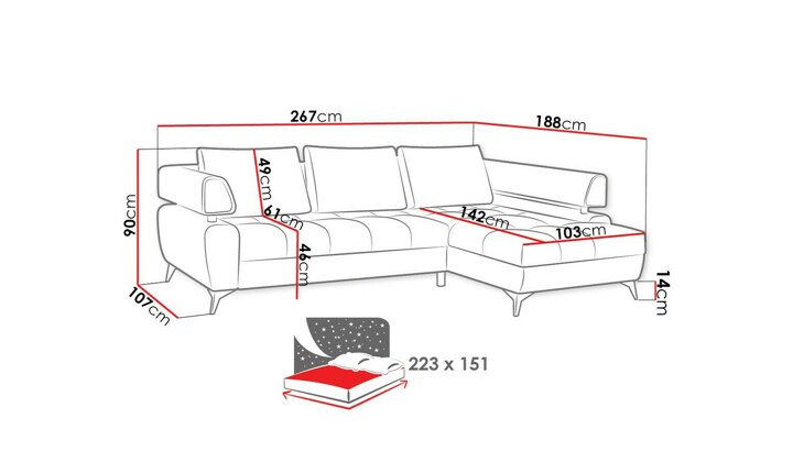 Stūra dīvāns 206523