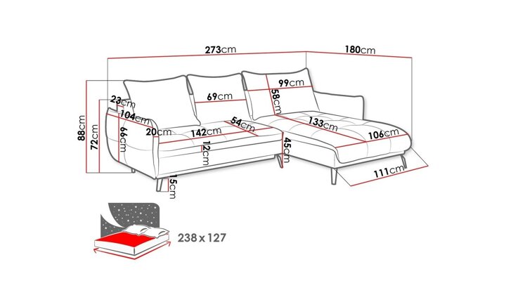 Stūra dīvāns 358163