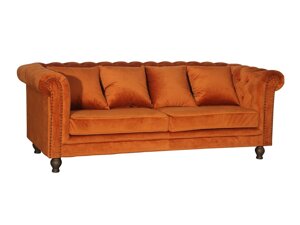 Chesterfield-Sofa Dallas 255 (Orange)