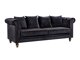 Chesterfield sofa Dallas 255 (Juoda)