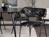 Маса и столове за трапезария Dallas 1520 (Флорален модел + Черен)