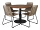 Laua ja toolide komplekt Dallas 2189 (Helepruun + Must)