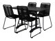 Asztal és szék garnitúra Dallas 2196 (Fekete)
