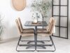 Conjunto de mesa y sillas Dallas 2196 (De color marrón claro + Negro)