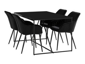 Маса и столове за трапезария Parkland 378 (Черен)