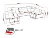 Stūra dīvāns Pearland 112 (Uttario Velvet 2955)