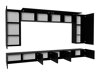 Wohnzimmer-Sets Providence B133 (Schwarz + Schwarz glänzend + Weiß + Weiß glänzend)