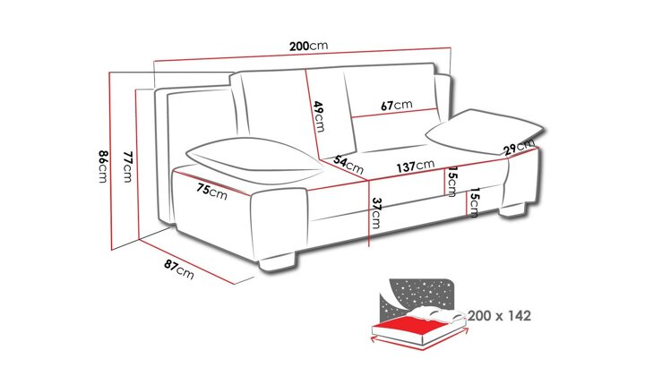 Sofa lova 66130