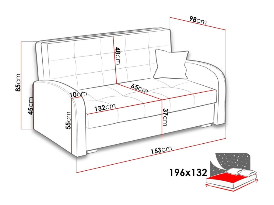 Καναπές κρεβάτι Columbus 116 (Kronos 19)
