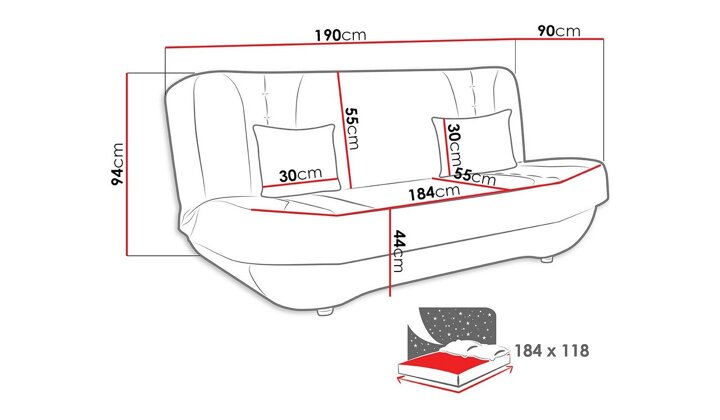 Dīvāns gulta 216620