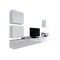 Set mobili soggiorno Charlotte A108 (Bianco + Bianco lucido)