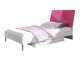 Κρεβάτι Nashville A102 (Άσπρο + Γυαλιστερό ροζ)