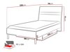 Κρεβάτι Nashville A101 (Άσπρο + Γυαλιστερό λευκό + Γυαλιστερό γκρι)
