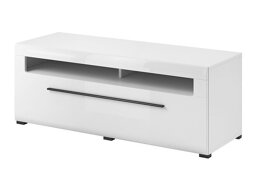 TV-Tisch Austin H104 (Weiß + Weiß glänzend)