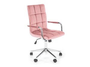 Cadeira de escritório Houston 1198 (Cor-de-rosa claro + Prata)