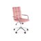 Cadeira de escritório Houston 1198 (Cor-de-rosa claro + Prata)