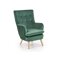 Sillón Houston 838 (Verde oscuro + Luminoso madera)