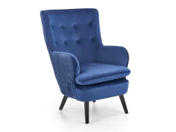 Fotelis Houston 838 (Tamsi mėlyna + Juoda)