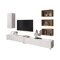 Set mobili soggiorno Providence B154 (Bianco + Bianco lucido + Quercia dorata)