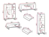 Set mobili soggiorno Providence J108 (Bianco + Rovere Artisan)