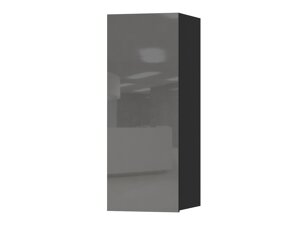 Stenska omarica Austin U104 (Črna + Gloss siva)