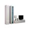 Set mobili soggiorno Charlotte A105 (Bianco + Bianco lucido)