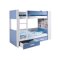 Letto a castello Henderson 142 (Bianco + Blu)