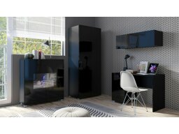 Мебелен комплект Providence B156 (Черен + Черен гланц)