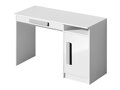 Τραπέζι γραφείου Akron J100 (Άσπρο + Γυαλιστερό λευκό + Γκρι)