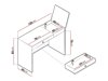 Íróasztal Akron M109 (Artisan tölgy + Fehér + Szürke)