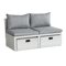 Divano per esterni Comfort Garden 1560 (Bianco + Grigio)