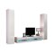 Set mobili soggiorno Charlotte A112 (Bianco + Bianco lucido)