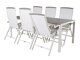 Asztal és szék garnitúra Dallas 2325 (Fehér + Szürke)
