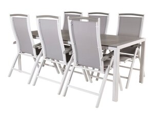 Conjunto de mesa y sillas Dallas 2325 (Gris + Blanco)