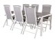 Conjunto de mesa e cadeiras Dallas 2325 (Cinzento + Branco)