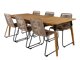 Conjunto de mesa y sillas Dallas 2879 (De color marrón claro + Negro)