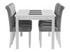 Маса и столове за трапезария Parkland 301 (Бял + Светло сив)