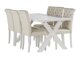 Set sala da pranzo Parkland 312 (Bianco + Beige)