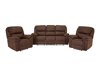 Conjunto de muebles tapizado Dallas E103 (Marrón)