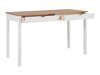 Τραπέζι γραφείου Denton 134 (Άσπρο + Ανοιχτό χρώμα ξύλου)