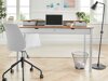 Mesa de escritório Denton 135 (Branco + Brilhante madeira)